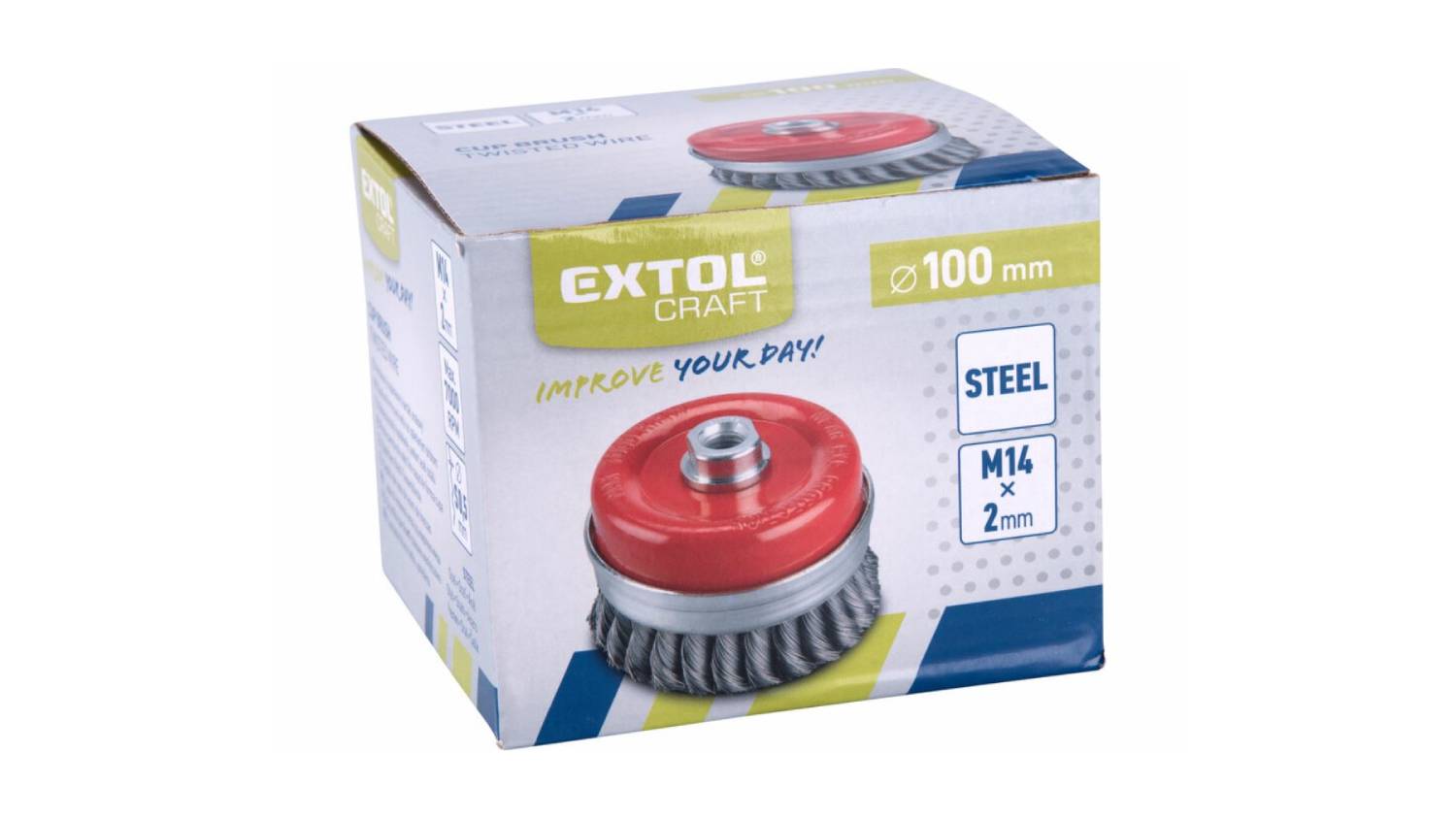 Extol Braided Steel Grinding Cup Brush 100mm