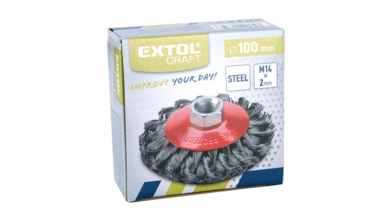 Extol Braided Steel Grinding Bowl Brush 100mm