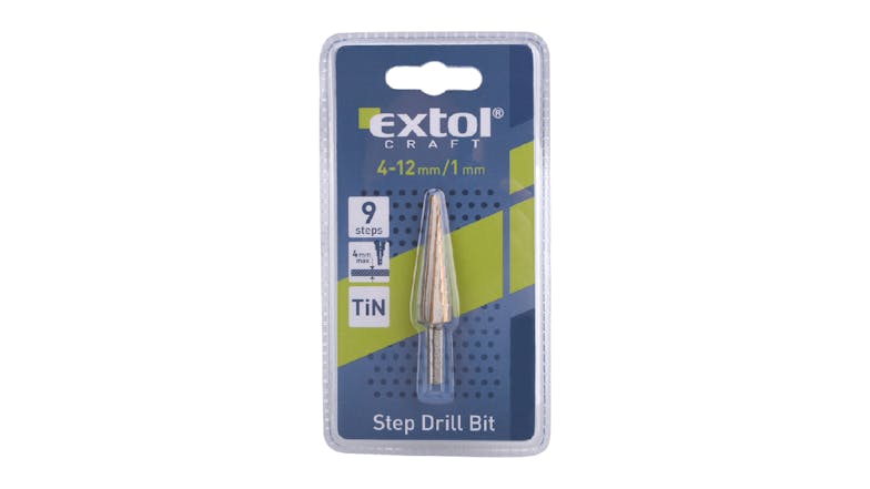 Extol 4 - 12mm Step Drill Bit 9 Steps