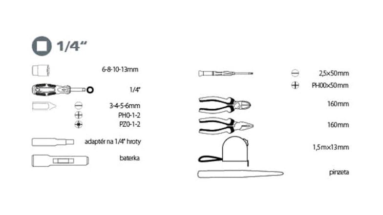 Extol Essential Tool Kit 23pcs.