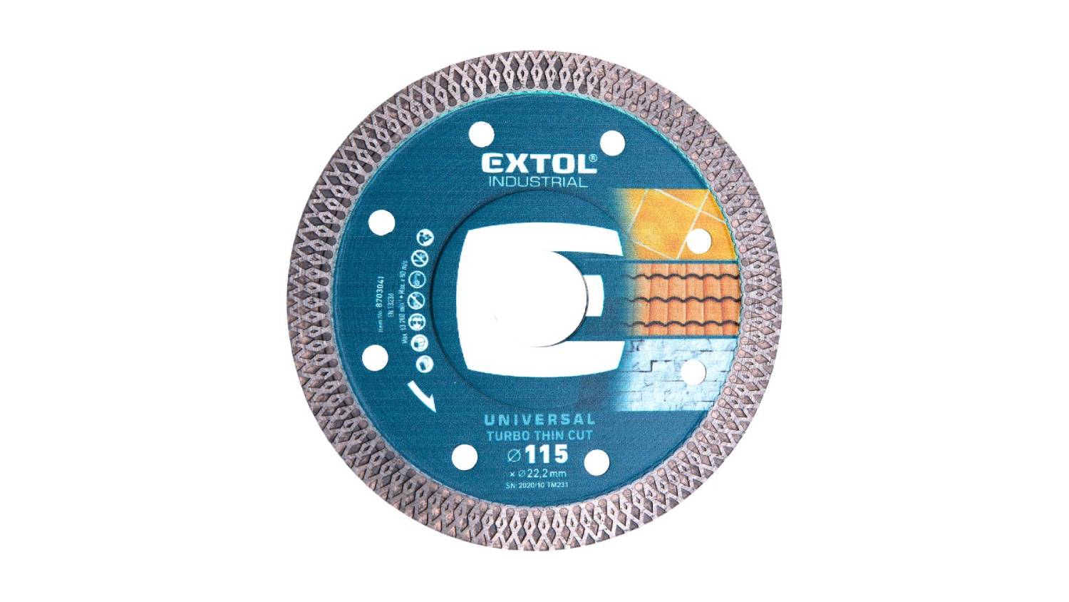 Extol Diamond Wet & Dry Turbo Thin Cutting Disk 115mm