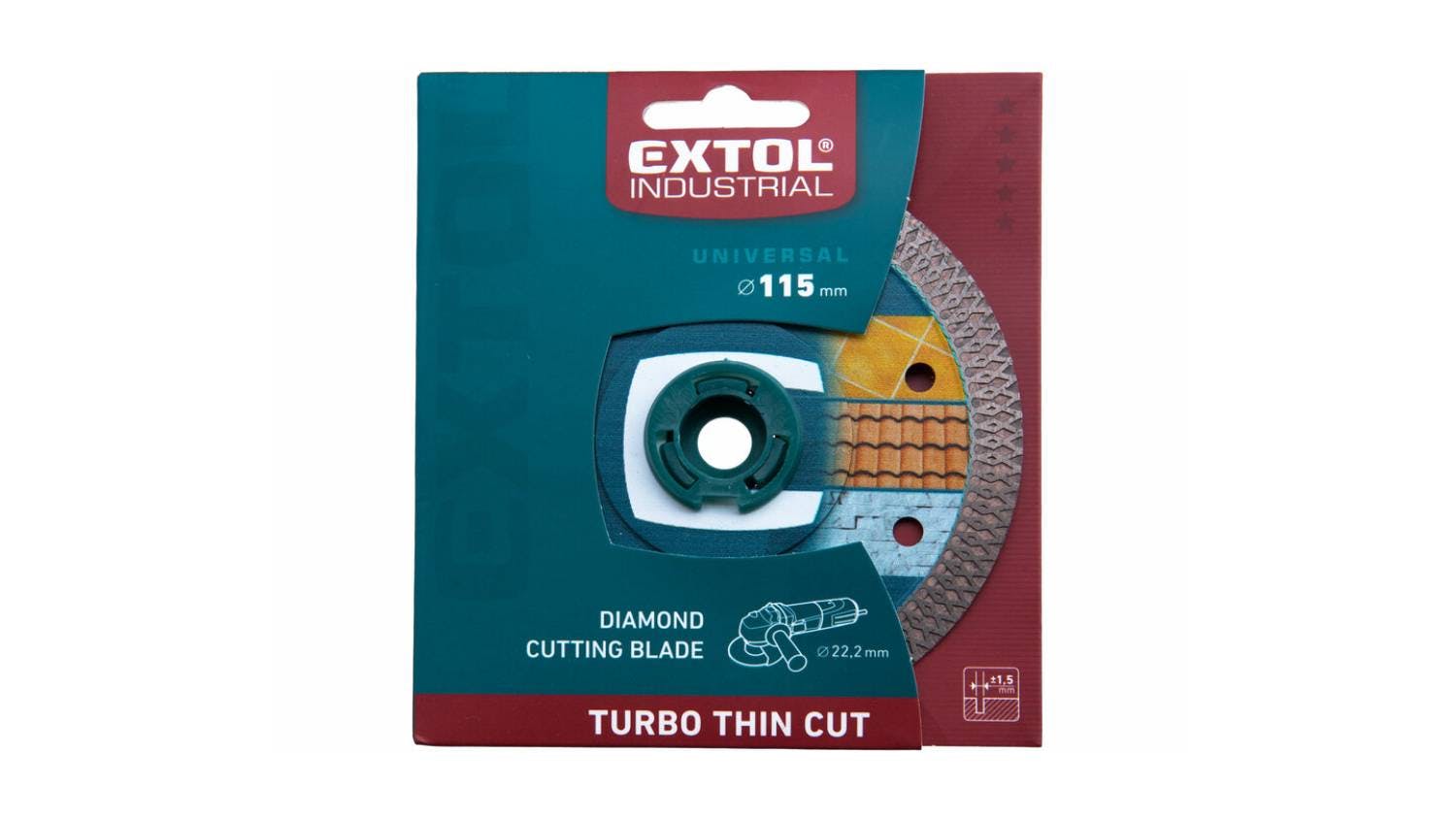Extol Diamond Wet & Dry Turbo Thin Cutting Disk 115mm