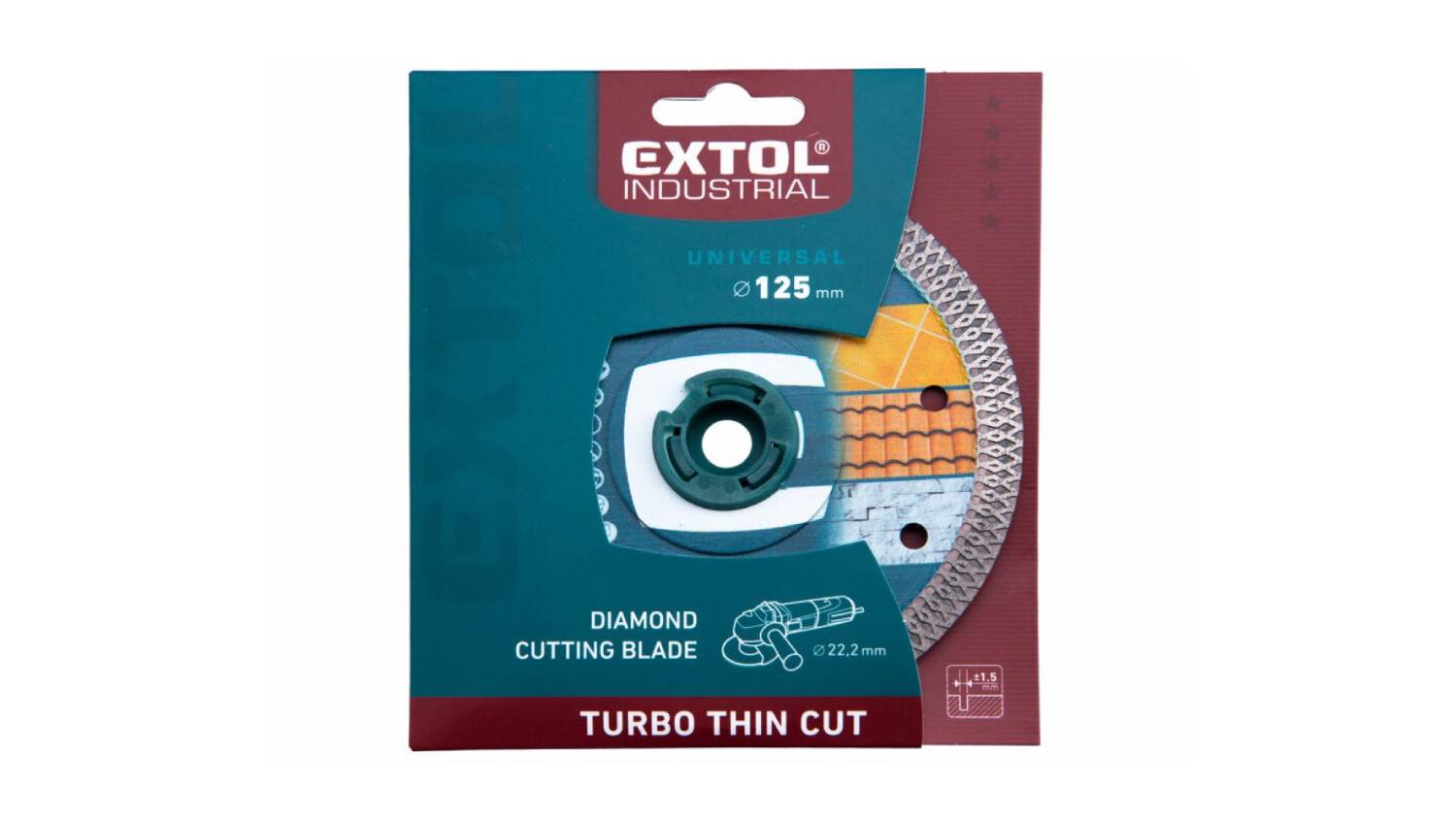 Extol Diamond Wet & Dry Turbo Thin Cutting Disk 125mm