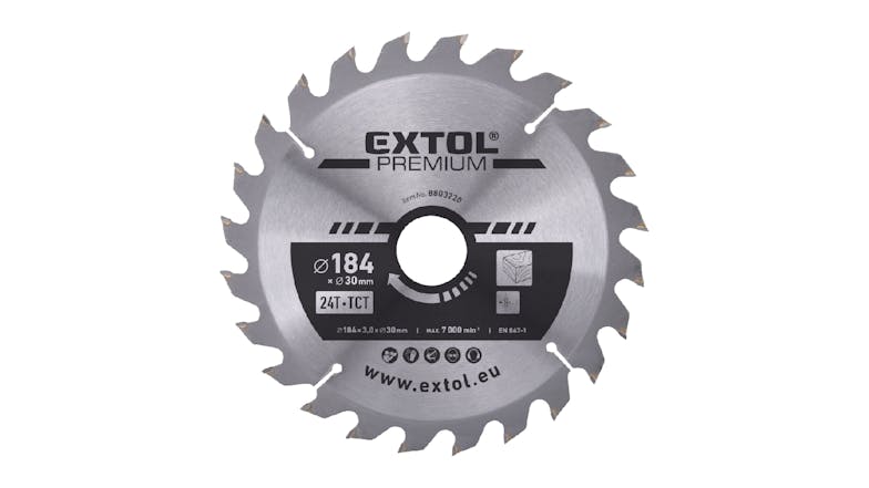 Extol TCT Circular Saw Blade 24T 184mm