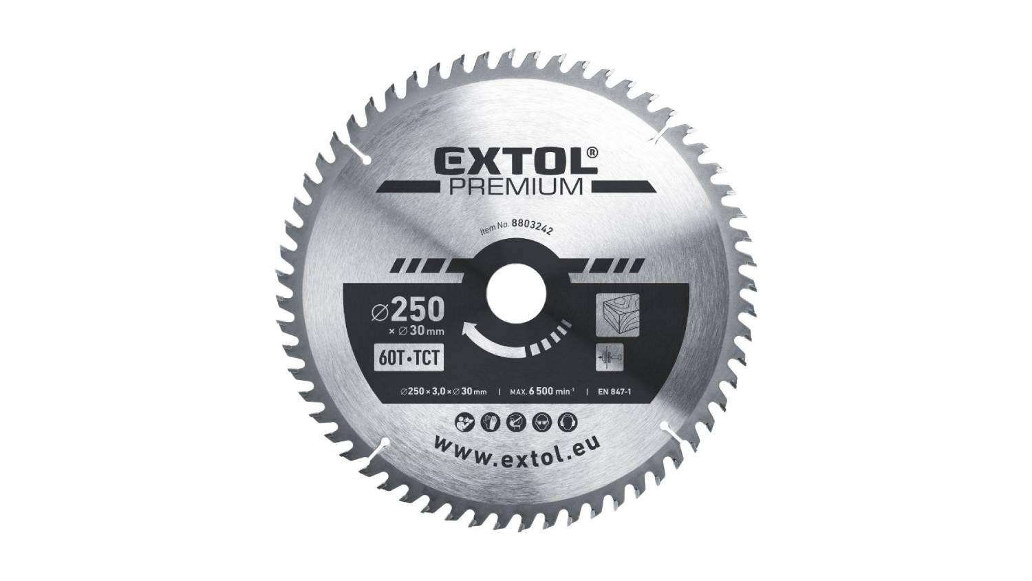Extol TCT Circular Saw Blade 60T 250mm