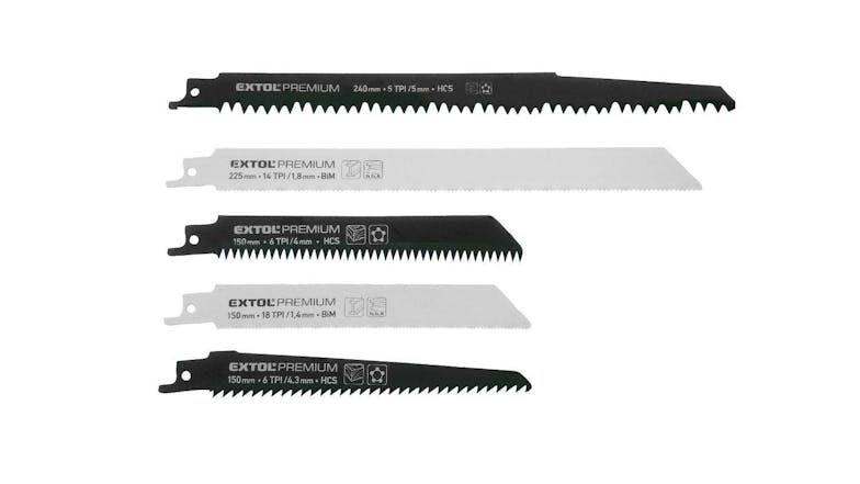 Extol HCS/BIM Sabre/Reciprocating Saw Blade Set 5pcs.