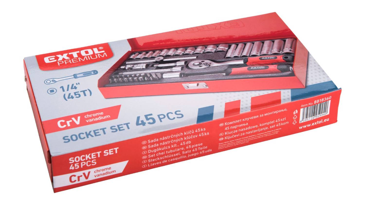 Extol Socket Set 45pcs.