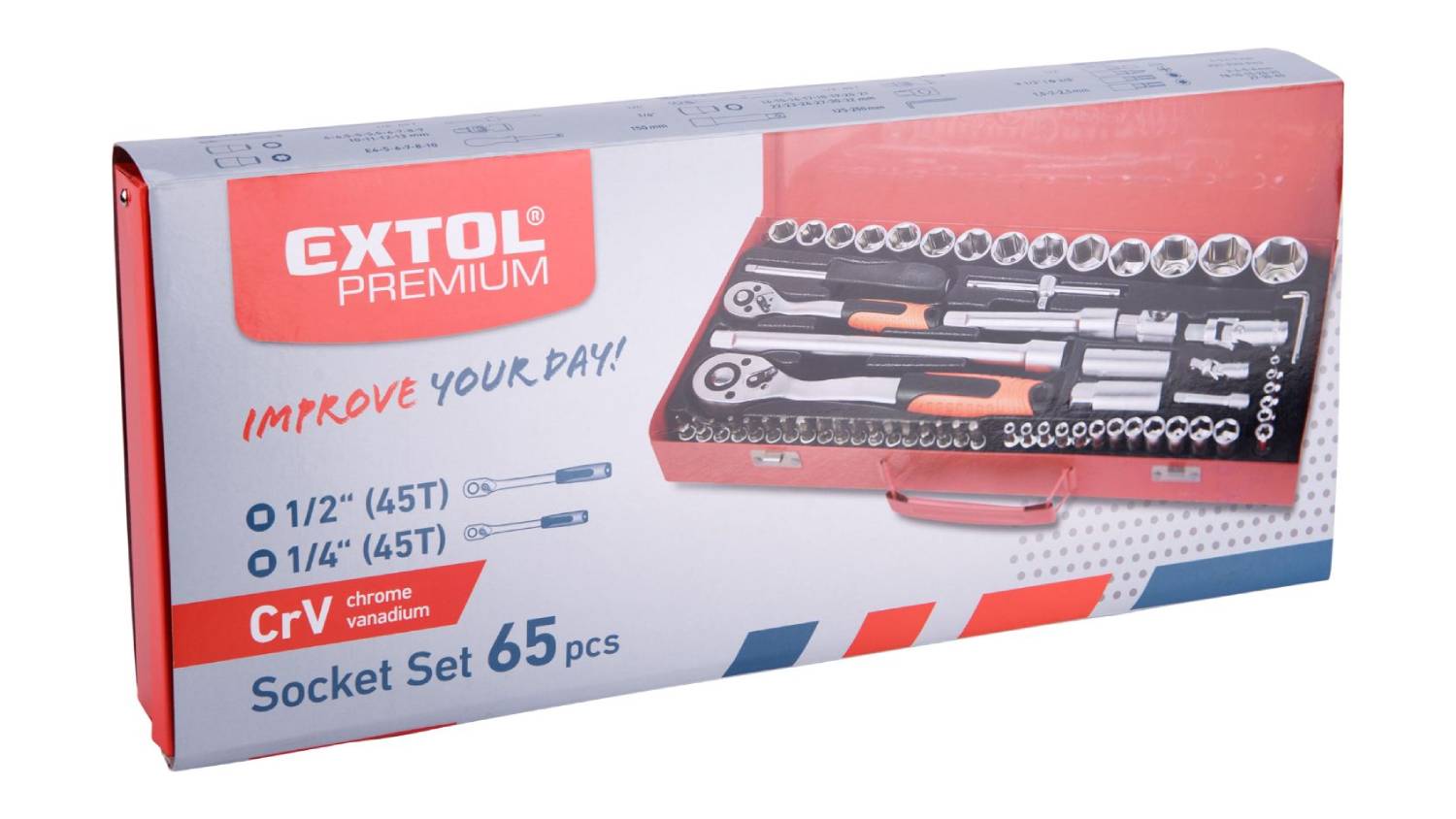 Extol Socket Set 65pcs.