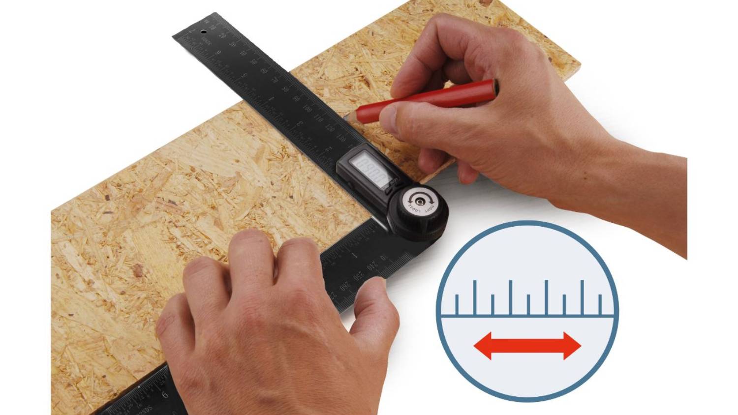 Extol Premium Digital Angle Ruler