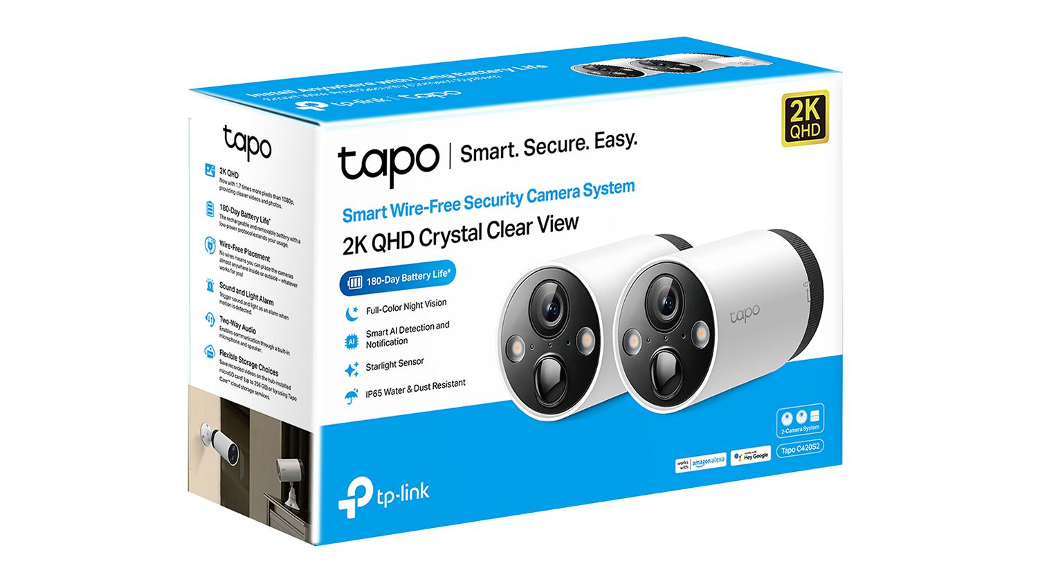 TPLink Tapo C420S2 2K Indoor/Outdoor WireFree Security Camera 2