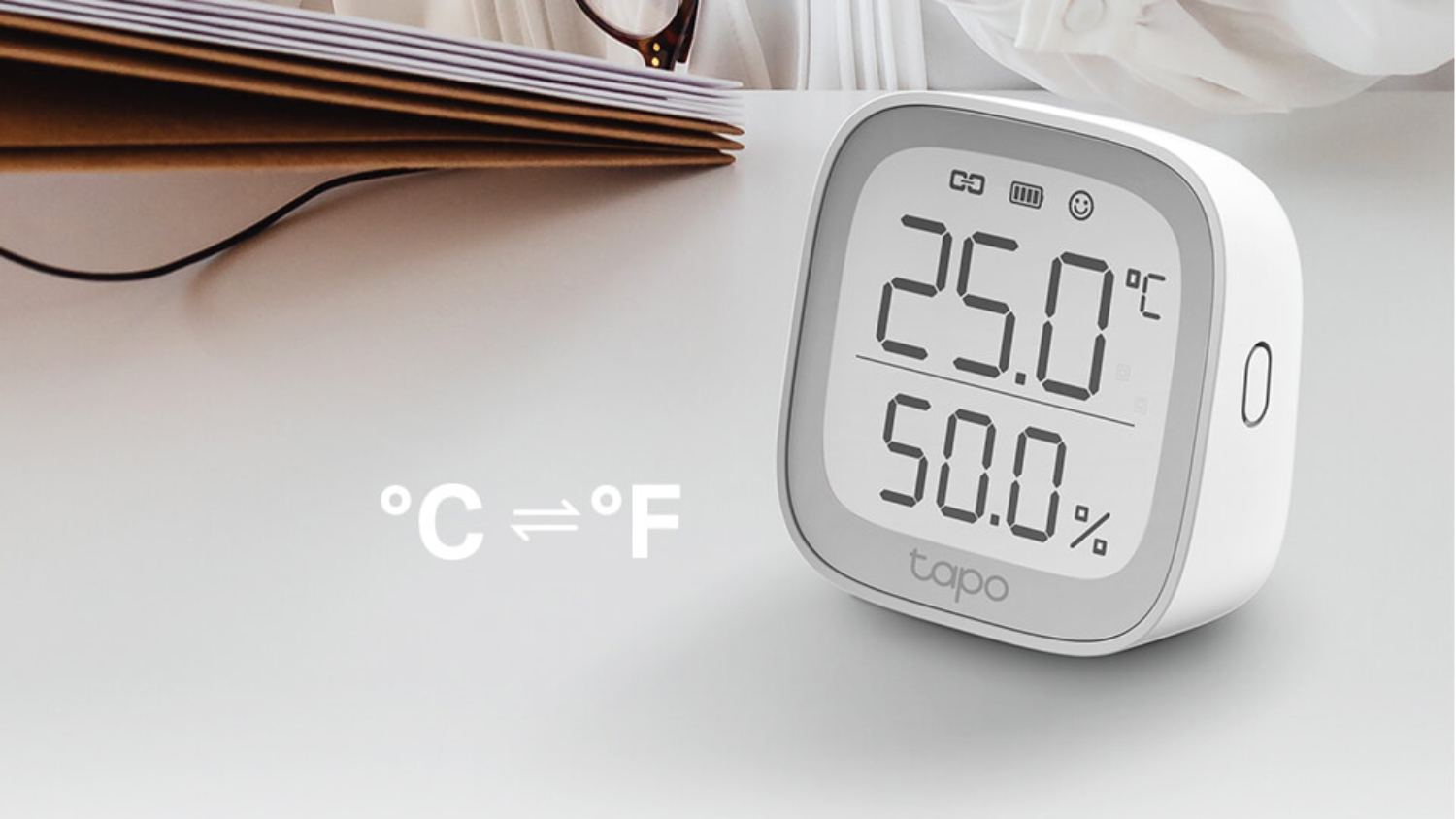 TP-Link Tapo T315 Smart Temperature & Humidity Monitor with 2.7" Display (Wireless, Motion Detection, Instant Notification, Battery Powered)