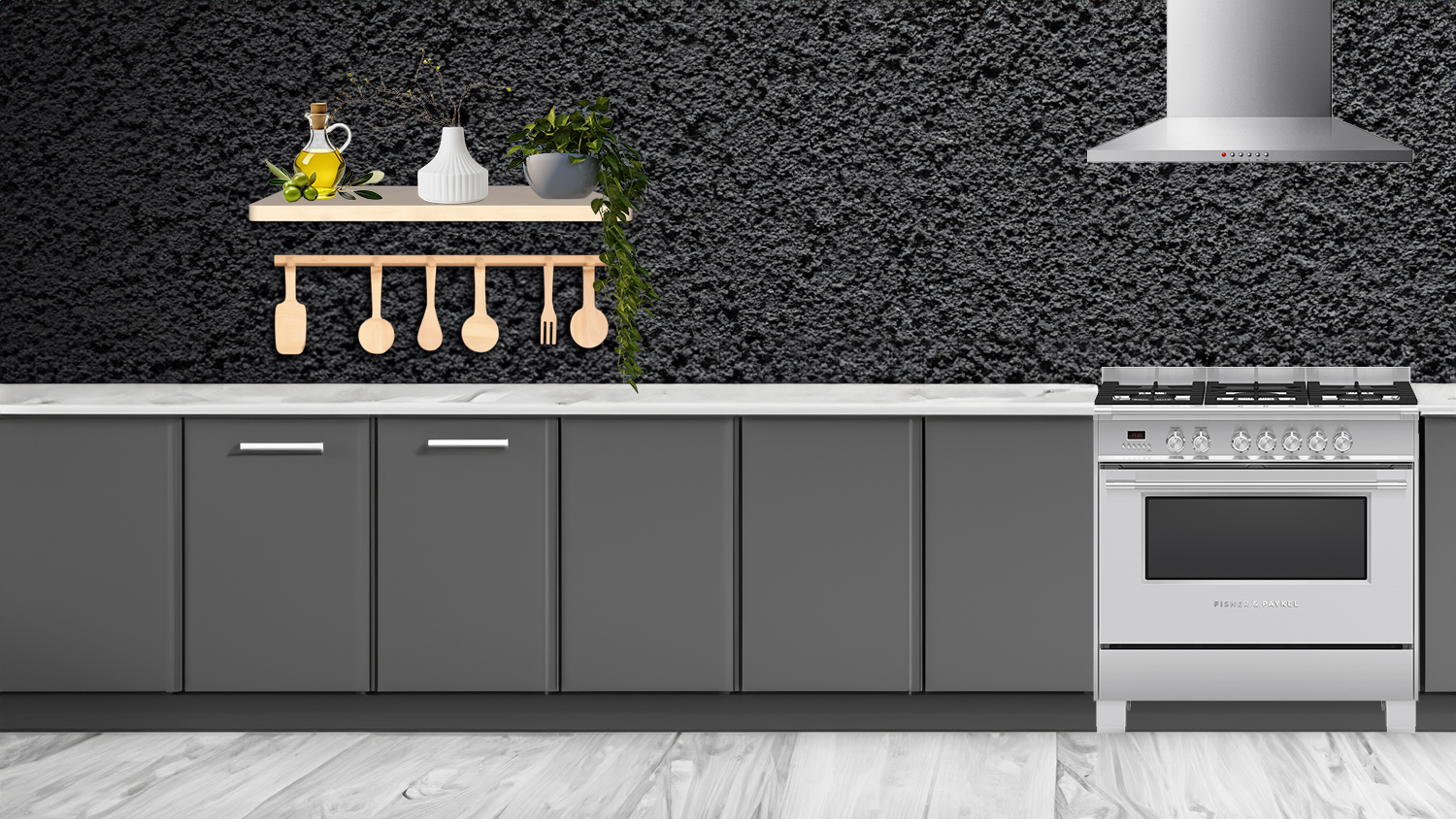 Fisher & Paykel 60cm Pyramid Chimney Wall Mounted Rangehood - Stainless Steel (Series 3/HC60PLX4)