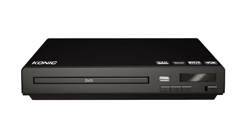 Konic KVD-802 Mini CD/DVD Player - Black