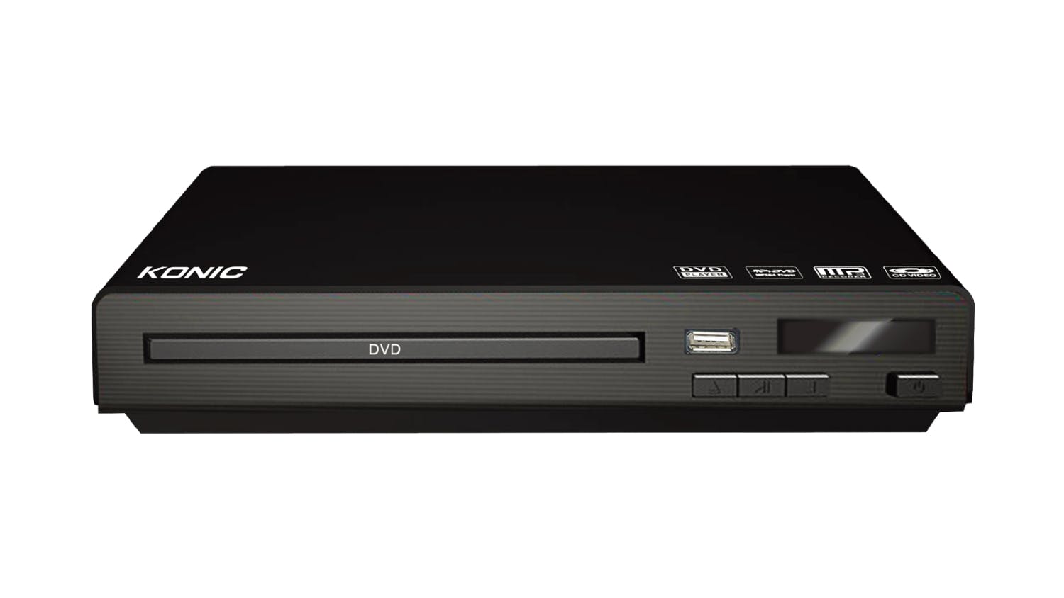 Konic KVD-802 Mini CD/DVD Player - Black