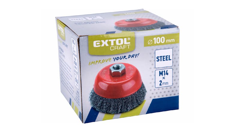 Extol Crimped Steel Grinding Cup Brush 100mm