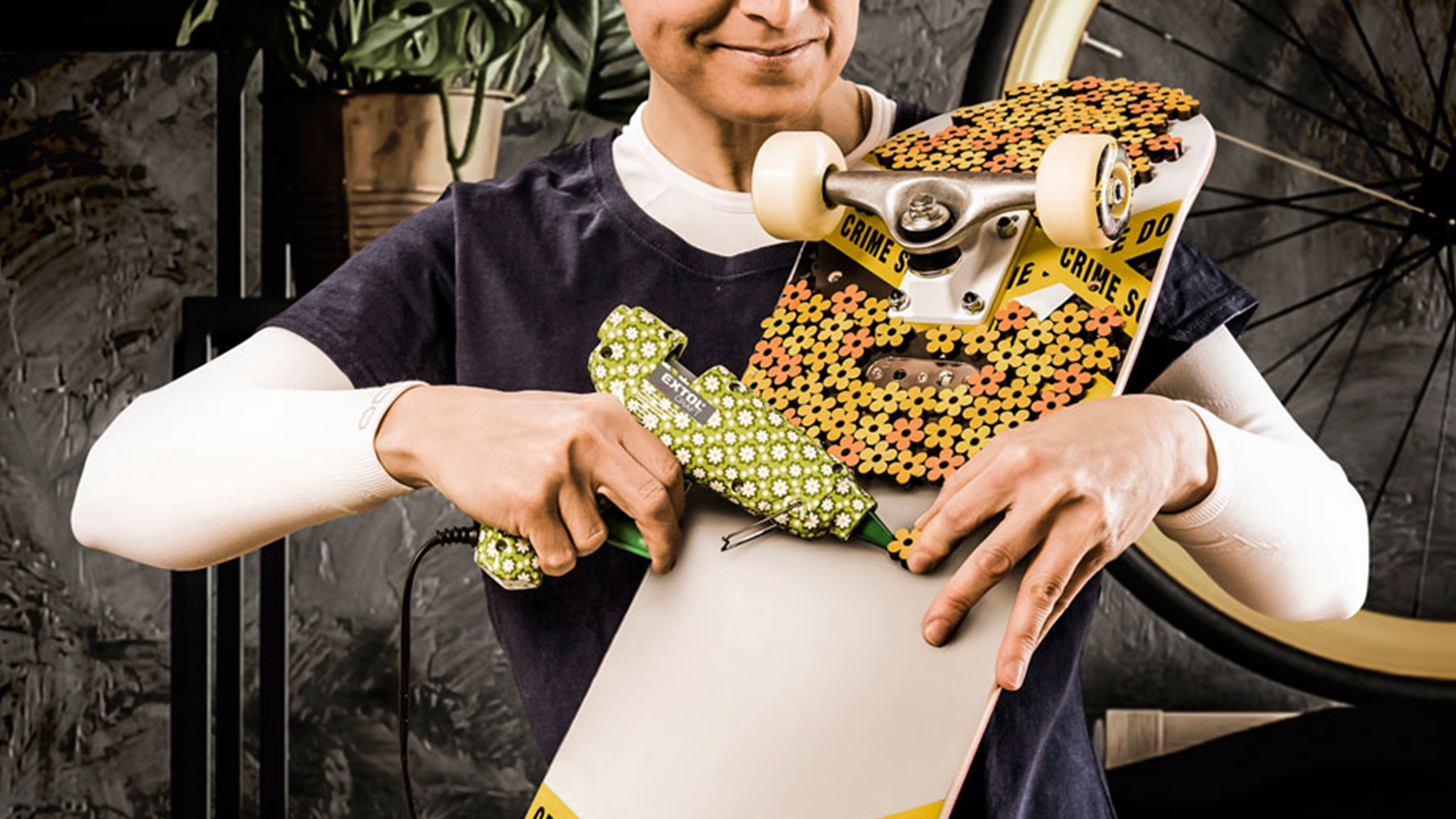 Extol Craft Hot Glue Gun - Floral Print