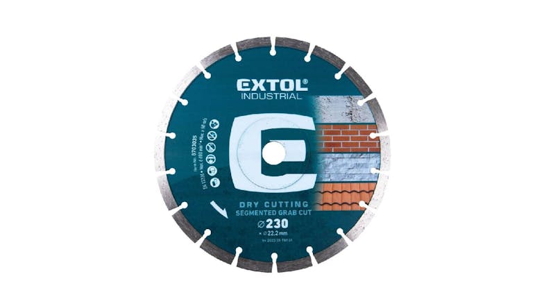 Extol Diamond Dry Cutting Disk Grab Cut Segmented 230mm