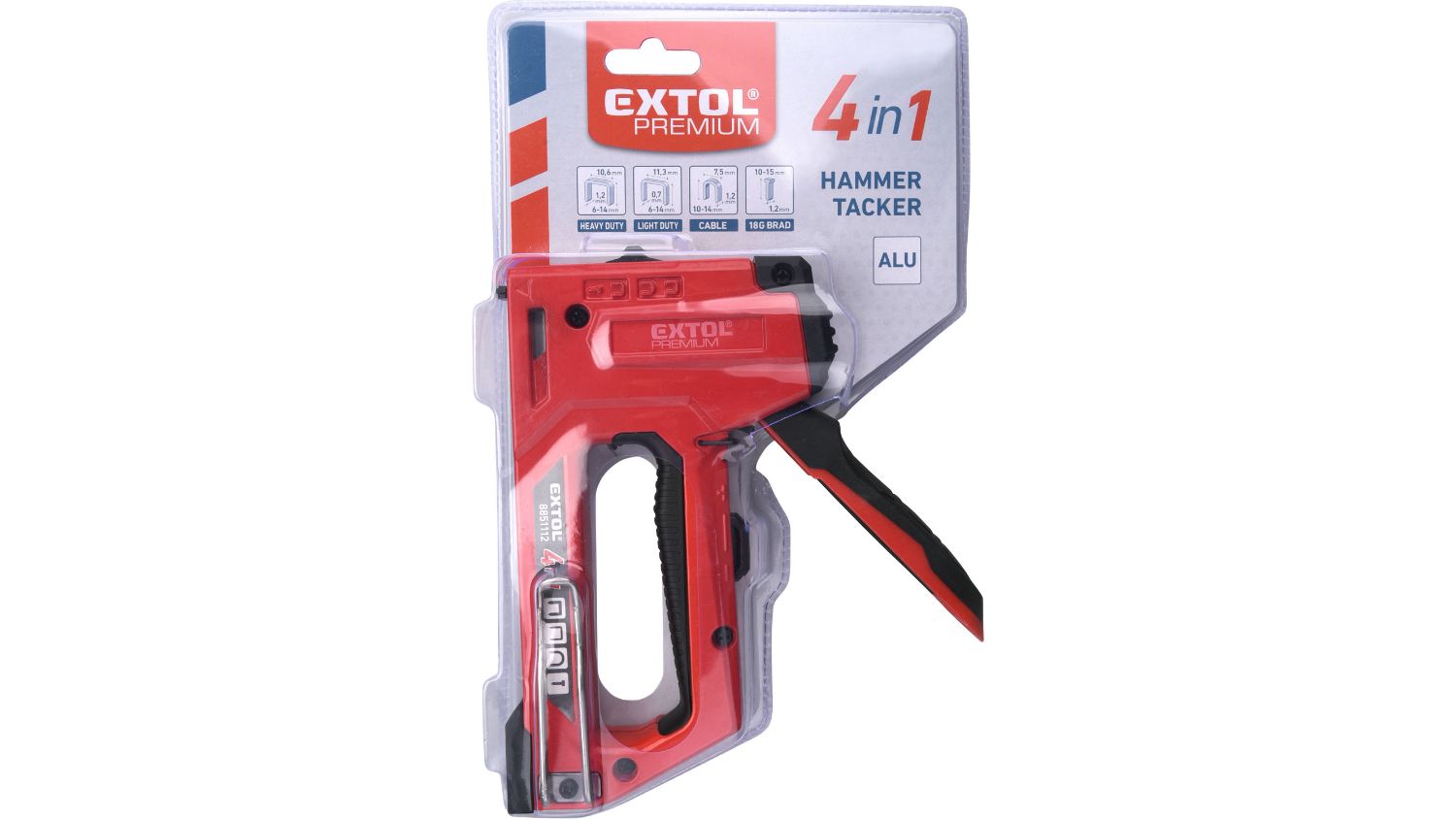 Extol 4-in-1 Staple Gun w/ Force Settings
