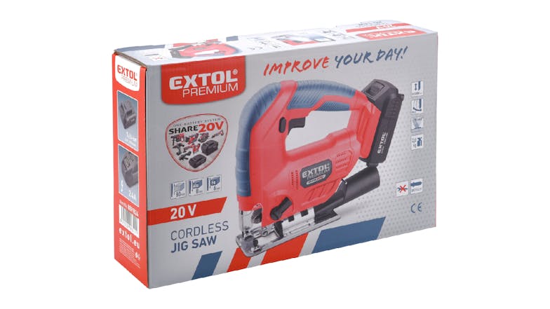 Extol SHARE20V Cordless Jigsaw w/ 2000mAh Battery