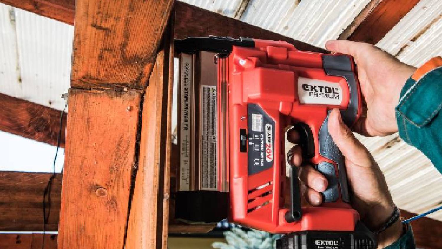 Extol SHARE20V Cordless Finishing Nail/Staple Gun w/ 2000mAh Battery