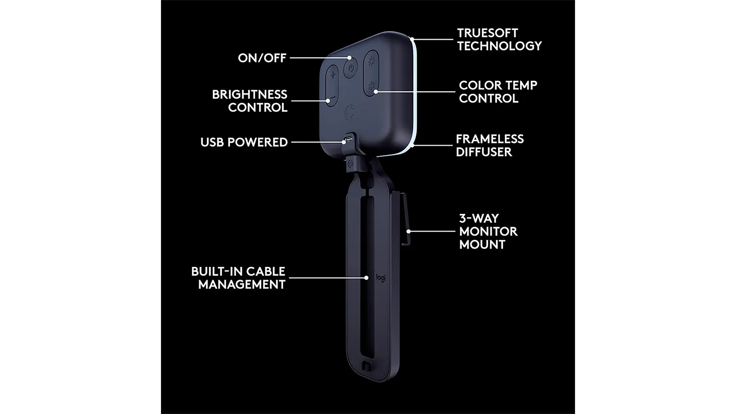 Logitech Litra Glow Premium LED Streaming Light with TrueSoft and ...