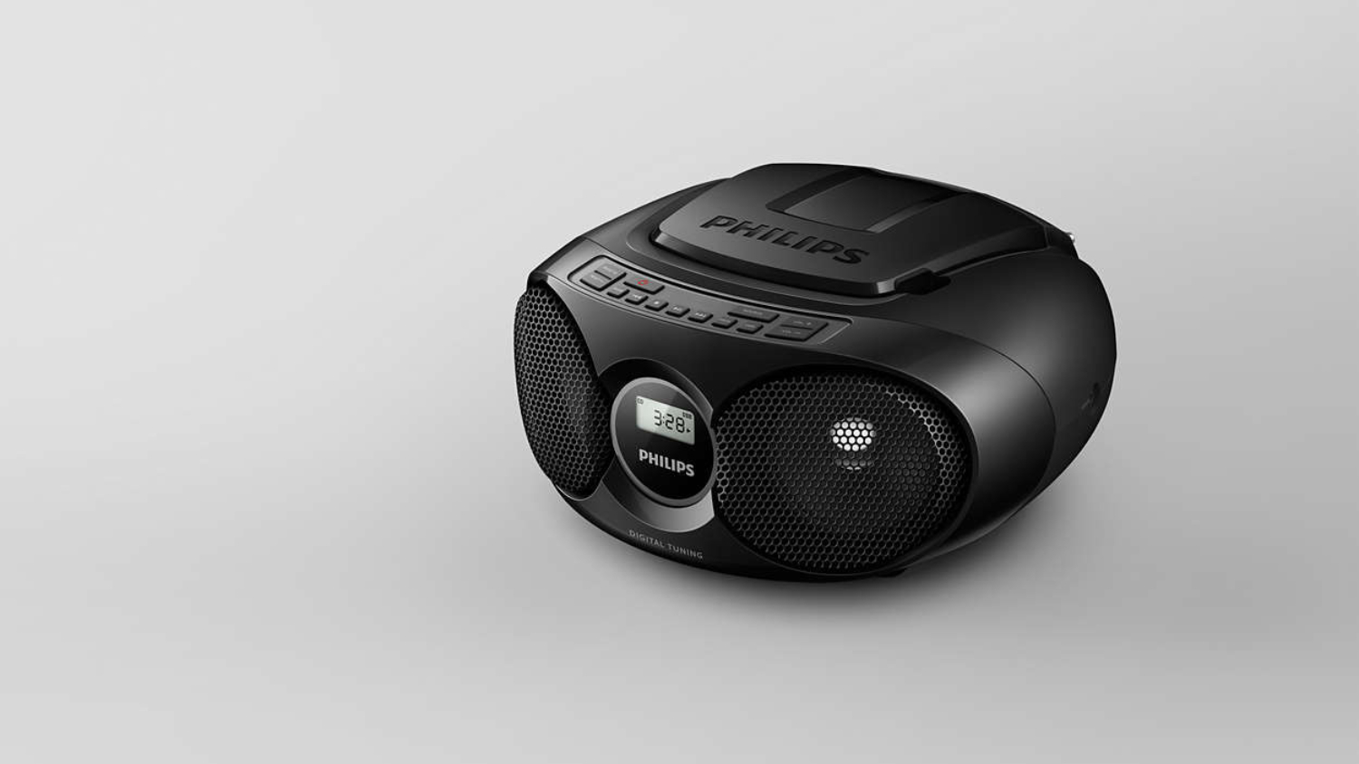 Philips Portable CD Player with Digital/FM Radio - Black (AZ215B/79)