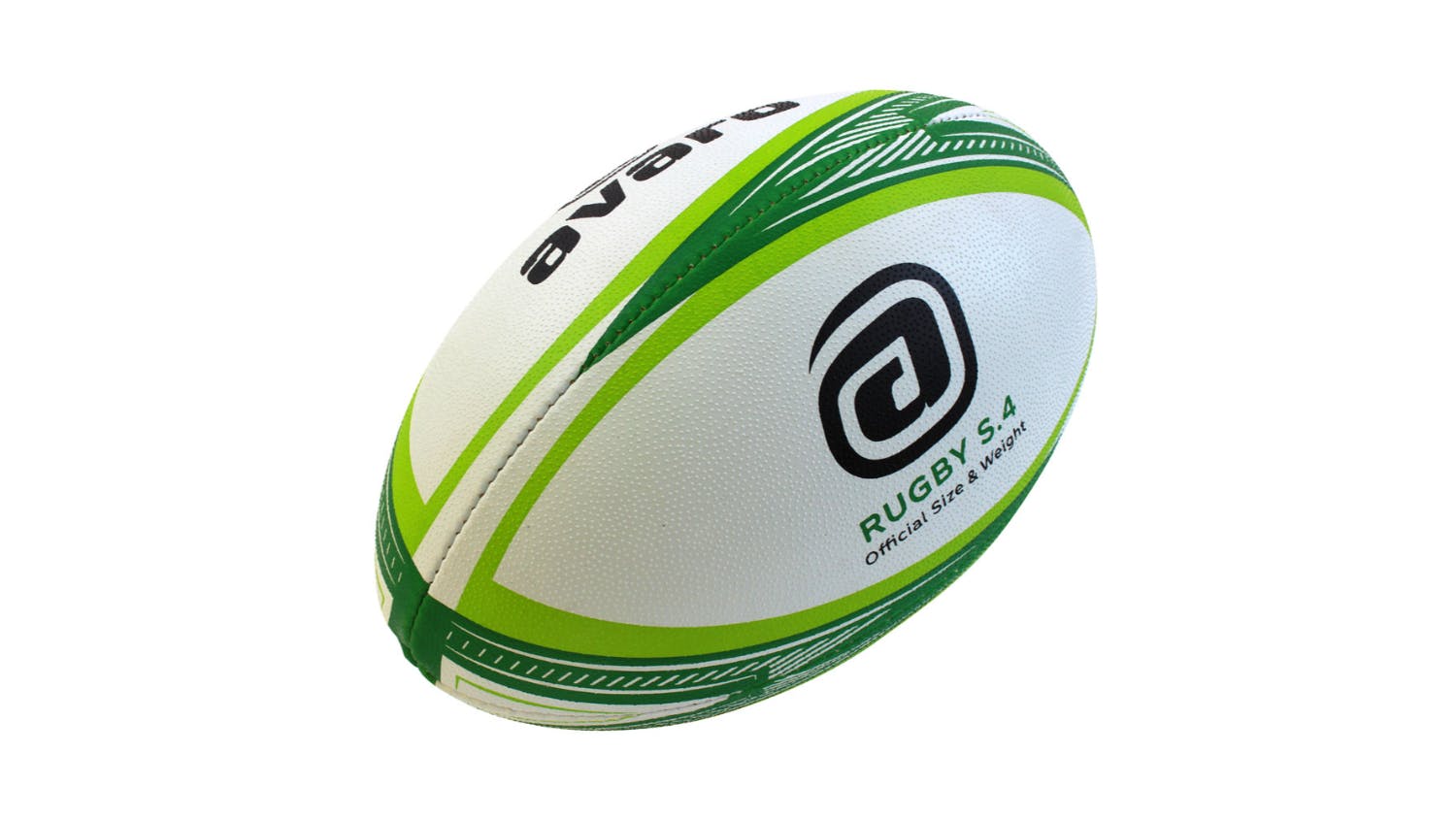 Avaro Club Match Rugby Ball Size 4 - Green/White