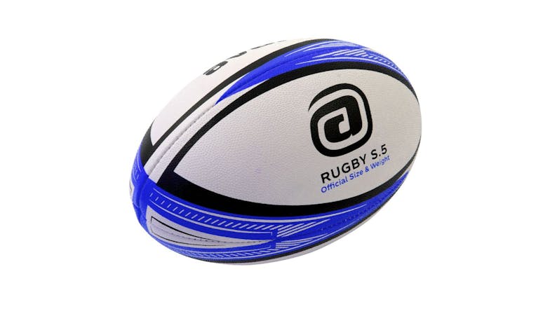 Avaro Club Match Rugby Ball Size 5 - Blue/Black