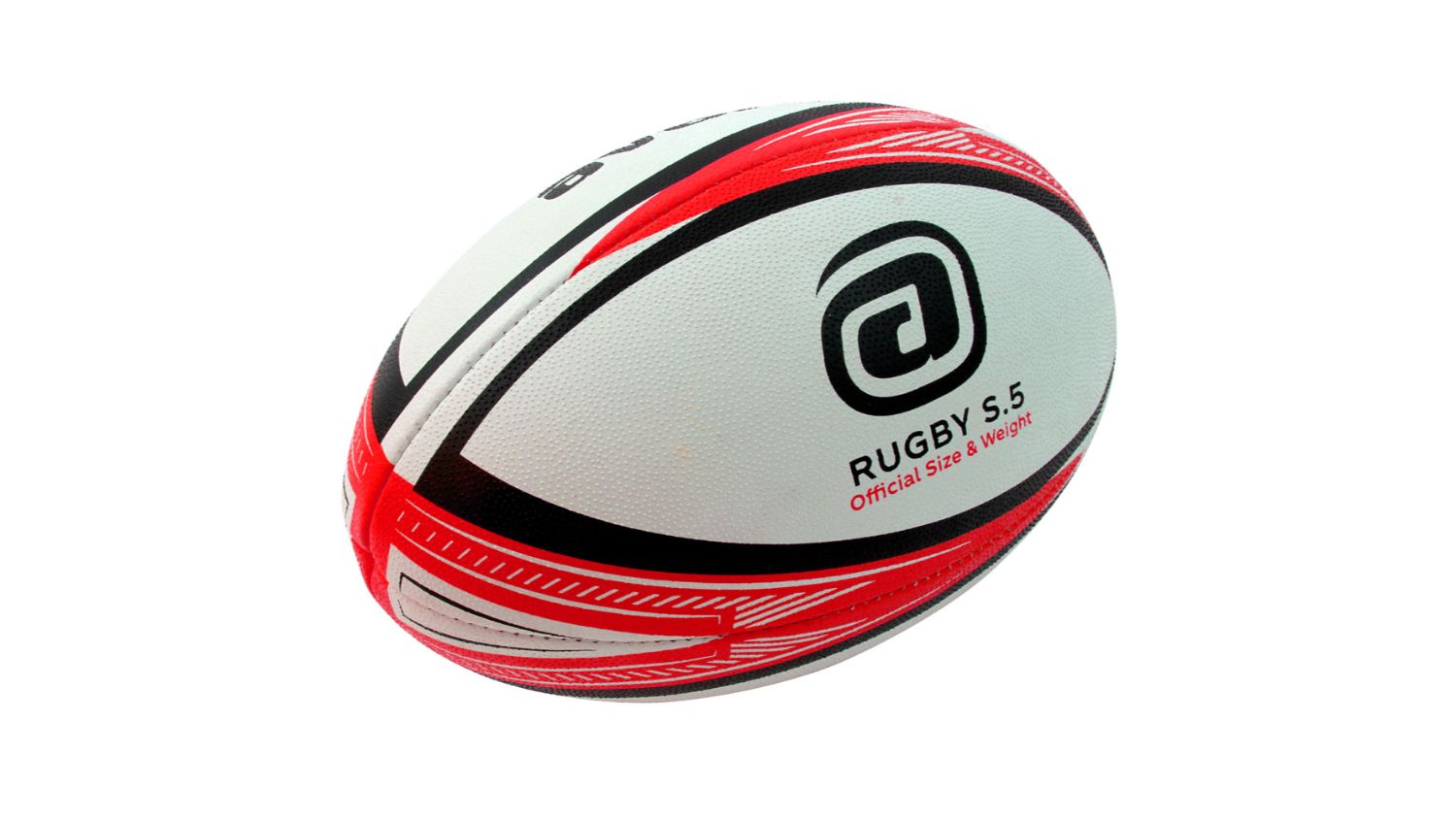 Avaro Club Match Rugby Ball Size 5 - Red/Black