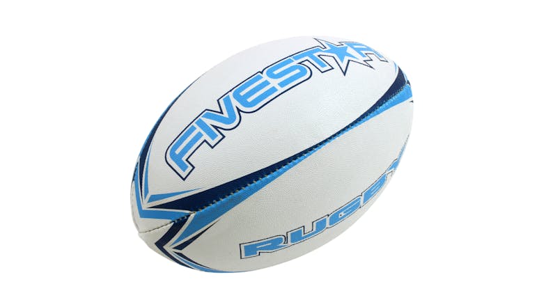 Fivestar Rugby Ball Size 5  - Blue/Black