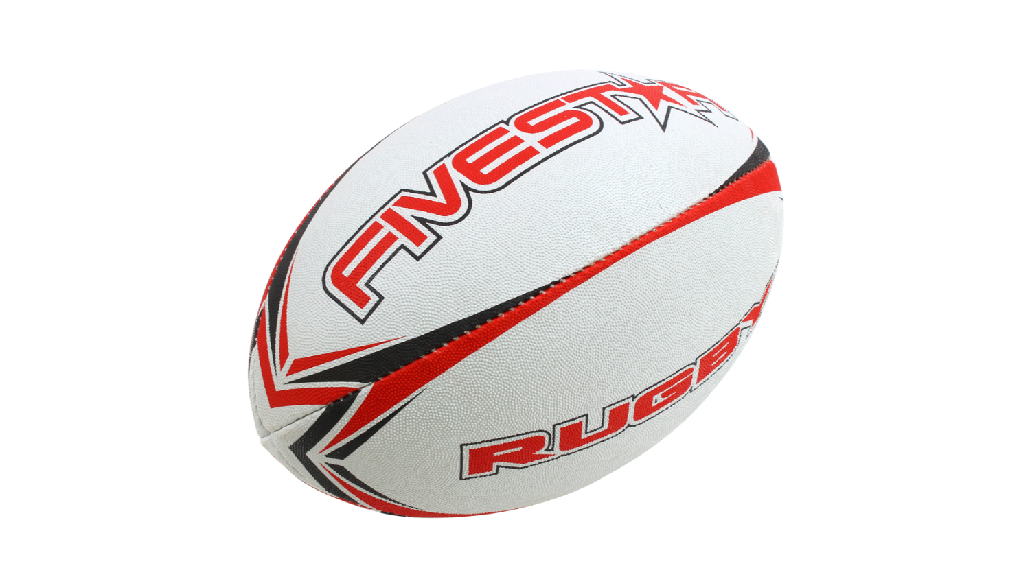 Fivestar Rugby Ball Size 5  - Red/Black