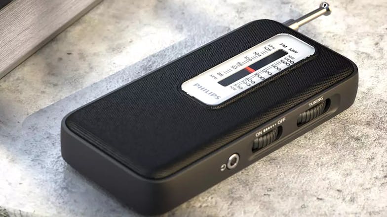 Philips Pocket Sized TAR1506/00 MW/FM Portable Radio - Black