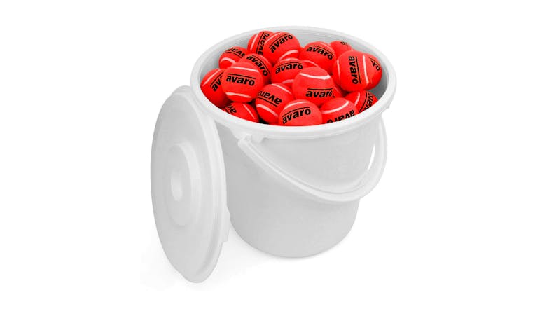 Avaro Tennis Ball Bucket 60pcs. - Red