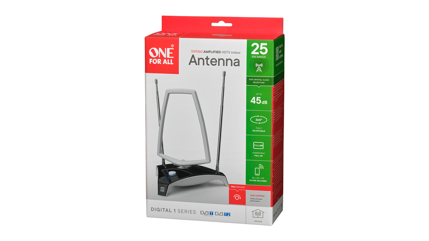One For All SV9360 Amplified Indoor TV Antenna Harvey Norman New Zealand