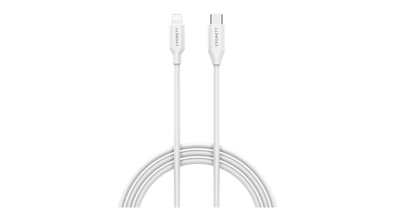 Cygnett Essential Lightning to USB-C Cable 1m - White