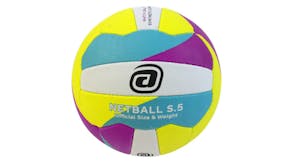 Avaro Match Netball Size 5 - Purple/Yellow/Teal