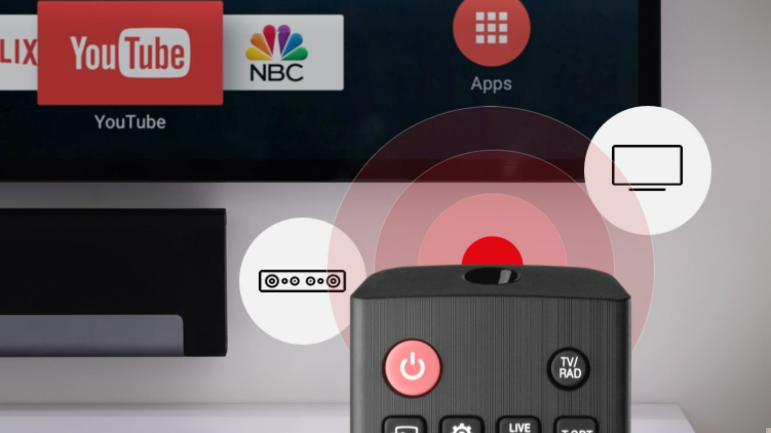 One For All Replacement Remote for LG TV - Black (URC 4911)