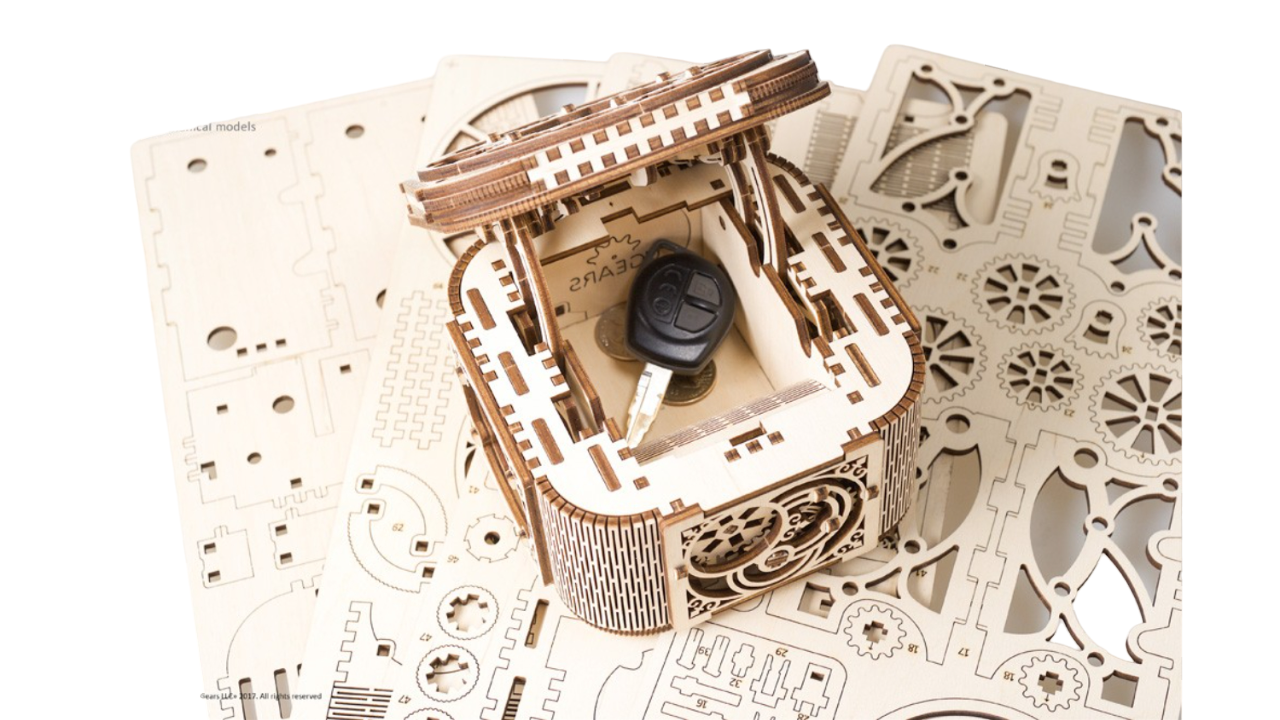 Ugears Wooden Mechanical Model - Treasure Box