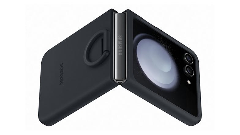 Samsung Silicone Case with Ring for Samsung Galaxy Z Flip5 - Indigo