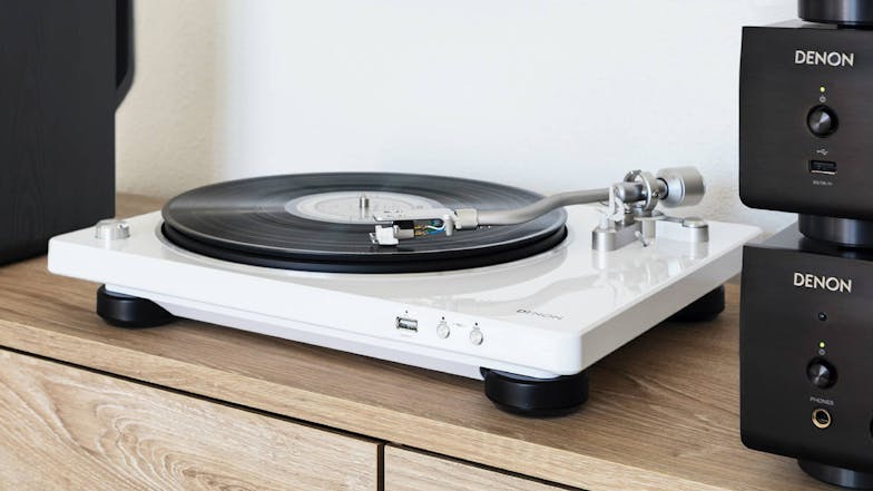 Denon DP-450 Hi-Fi Turntable with USB - White