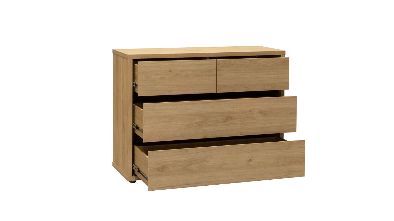 Finn 4 Drawer Lowboy - Pale Oak
