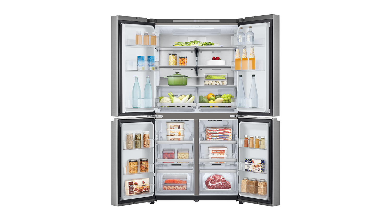 LG 665L Quad Door Fridge Freezer - Platinum Silver (GF-B700PL)