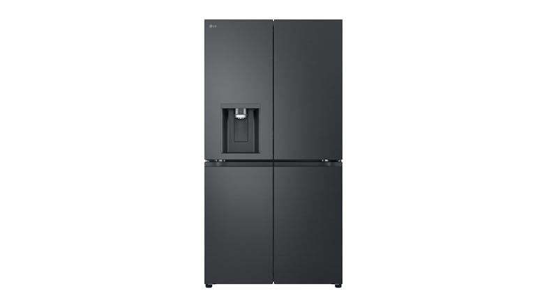 LG 637L Quad Door Fridge Freezer with Ice & Water Dispenser - Matte Black (GF-L700MBL)