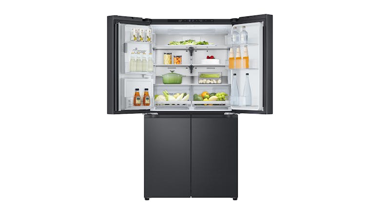 LG 637L Quad Door Fridge Freezer with Ice & Water Dispenser - Matte Black (GF-L700MBL)