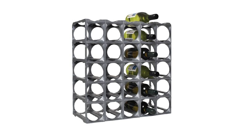 Stakrax 30 Bottle Wine Rack DIY Kit - Silver