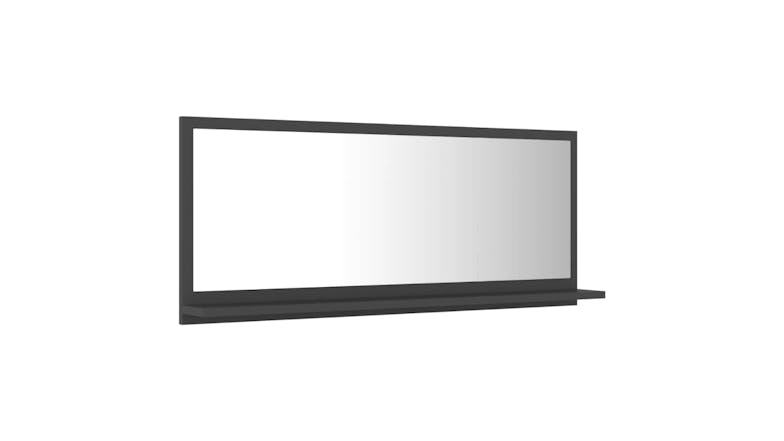 NNEVL Bathroom Mirror w/ Built-In Shelf 90x10.5x37cm Grey