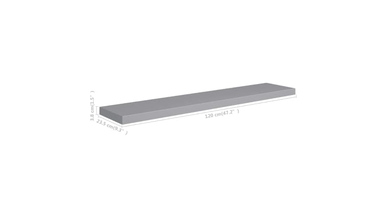 NNEVL Wall Shelves Ledge 120 x 23.5 x 3.8cm - Grey