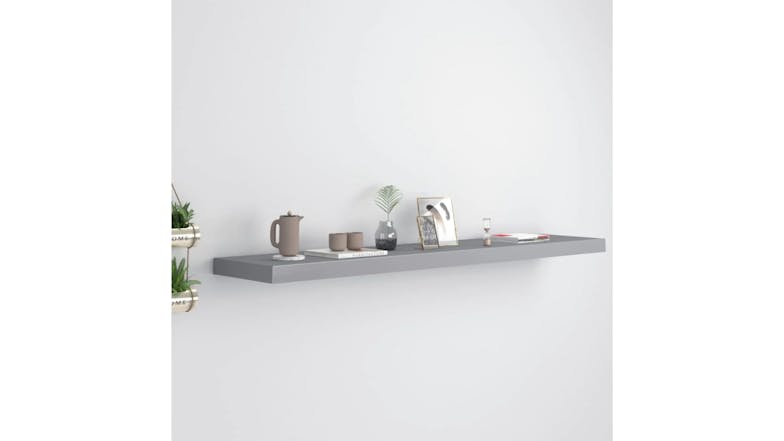 NNEVL Wall Shelves Ledge 120 x 23.5 x 3.8cm - Grey