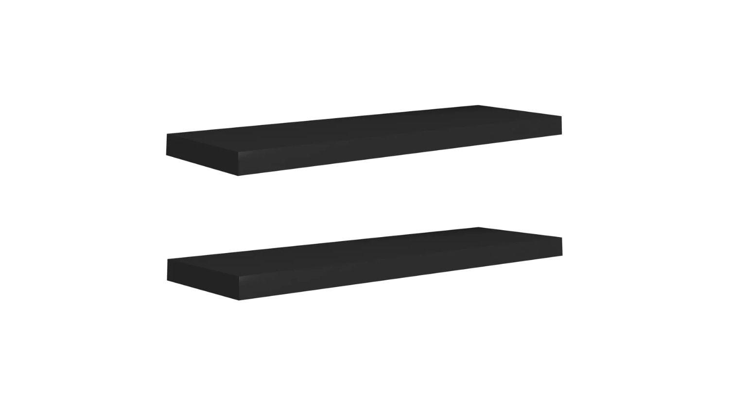 NNEVL Wall Shelves Ledge 2pcs. 80 x 23 x 3.8cm - Black