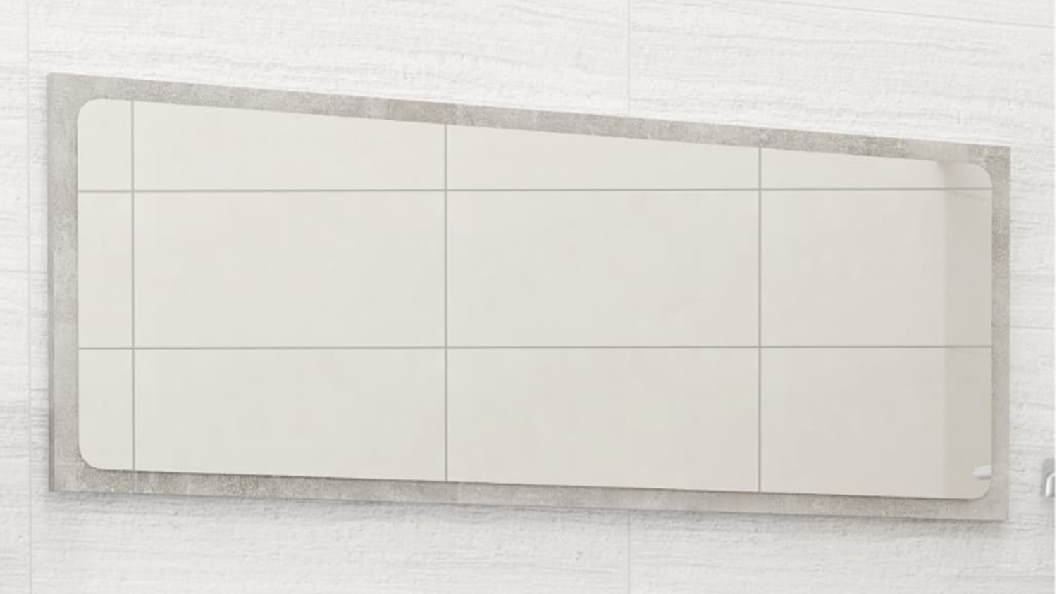NNEVL Bathroom Mirror 90 x 1.5 x 37cm - Concrete Grey